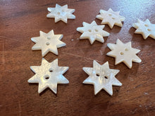 Load image into Gallery viewer, Vintage White Star MOP 2 Hole Buttons