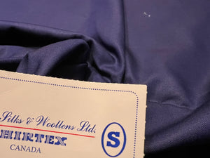 FF#256  Navy Blue 100% Cotton Shirting Remnant 75% off!!