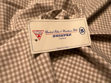 Load image into Gallery viewer, FF#260 Beige Gingham 100% Cotton Shirting Remnant 75% off!!