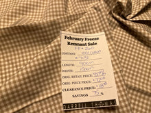 Load image into Gallery viewer, FF#260 Beige Gingham 100% Cotton Shirting Remnant 75% off!!