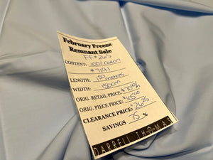 FF#265 Pale Blue  100% Cotton Shirting Remnant 75% off!!