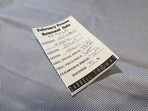 FF#268-A      Blue Diamond 100% Cotton Shirting Remnant 75% off!!