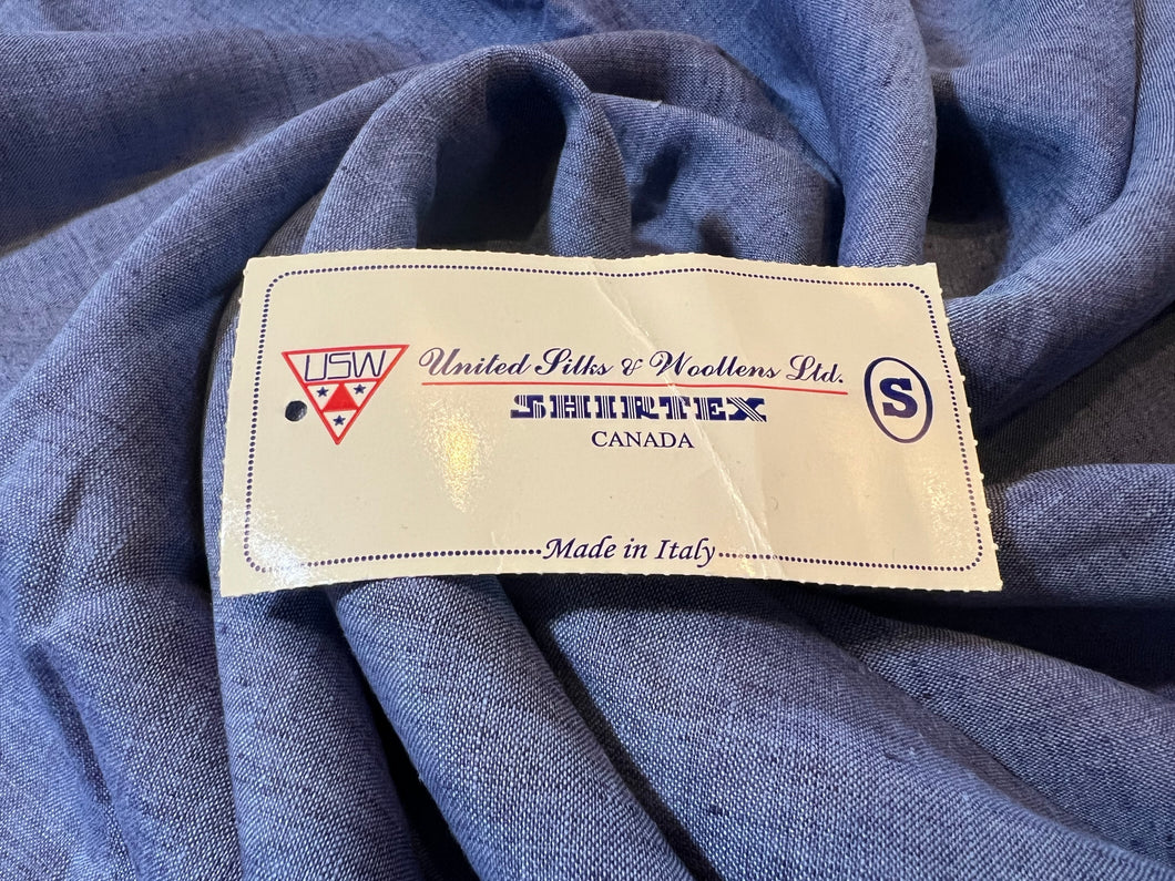 FF#276-A     Light Blue Handkerchief 100% Linen Shirting Remnant 75% off!!