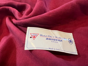 FF#277-A     Burgundy Handkerchief 100% Linen Shirting Remnant 75% off!!