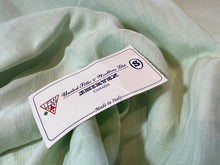Load image into Gallery viewer, FF#279-A     Green Sorbet Handkerchief 100% Linen Shirting Remnant 75% off!!