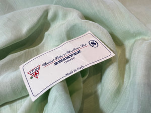 FF#279-A     Green Sorbet Handkerchief 100% Linen Shirting Remnant 75% off!!