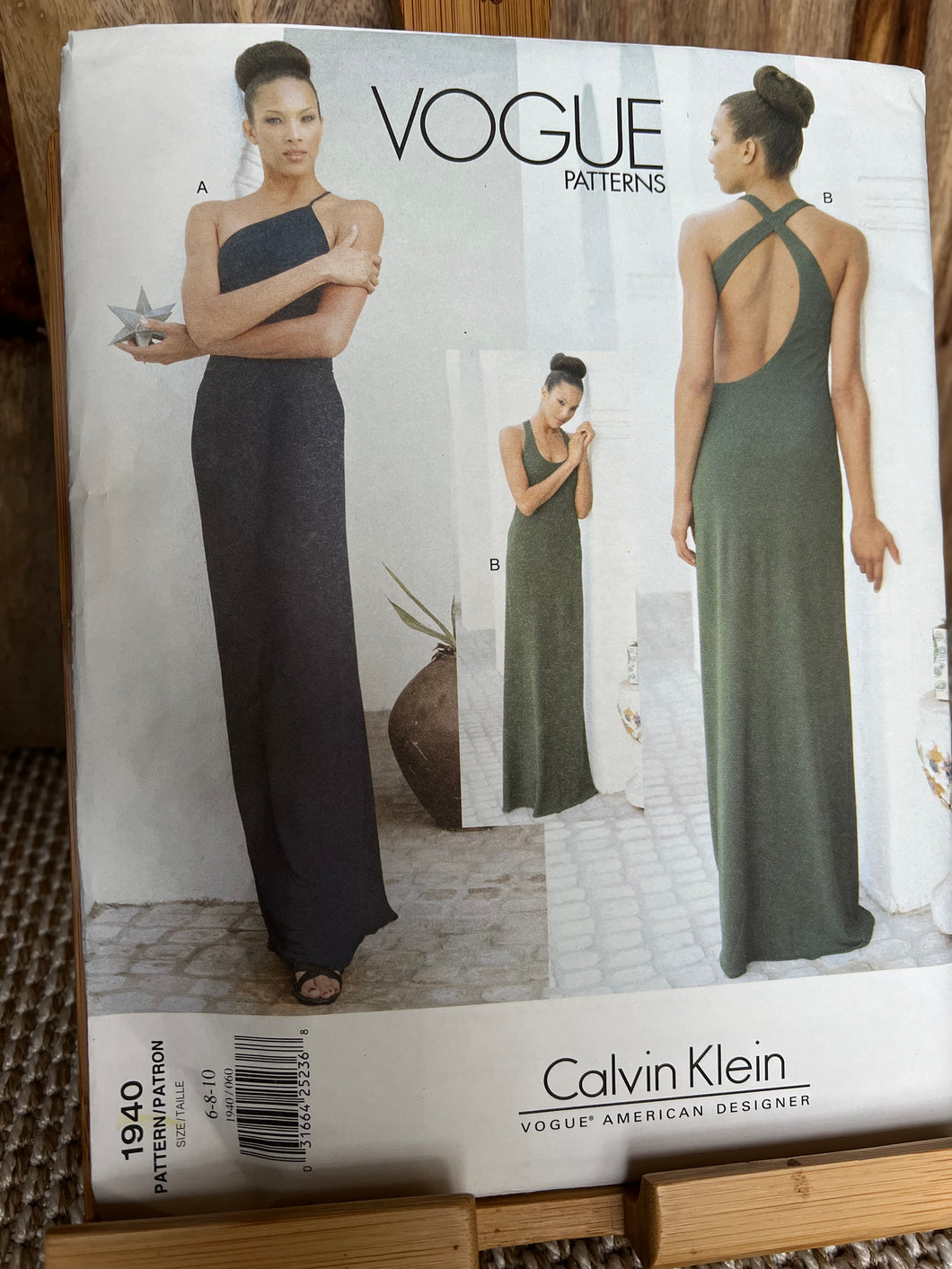 Vogue Pattern #1940 Calvin Klein Size 6-8-10