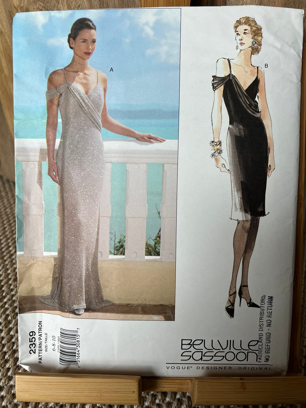 Vintage Vogue Pattern #2359  Belleville Sassoon Size 6-8-10