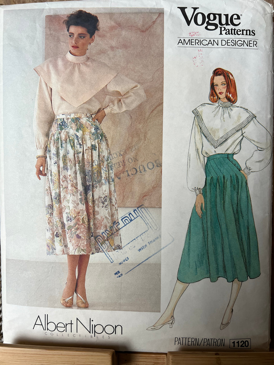 Rare Vintage Vogue Pattern #1120  Albert Nipon Size 8