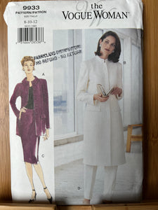 Vintage Vogue Pattern #9933  Size 8-10-12