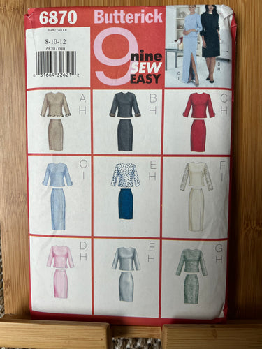 Butterick 6870 Size 8-10-12