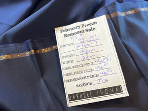 FF#251   Royal Blue 100% Wool Remnant 75% off!!