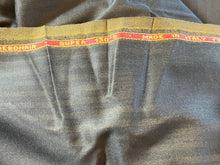 Load image into Gallery viewer, FF#255  Brown Striped 100% Wool Gabardine Super 130&#39;s Remnant 75% off!!