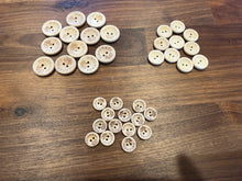 Load image into Gallery viewer, “Handmade” stamped Wooden Buttons     Price per Button