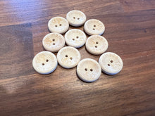 Load image into Gallery viewer, “Handmade” stamped Wooden Buttons     Price per Button