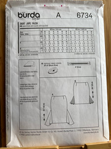 Burda Pattern #6734   Size 10-12-14-16-18-20