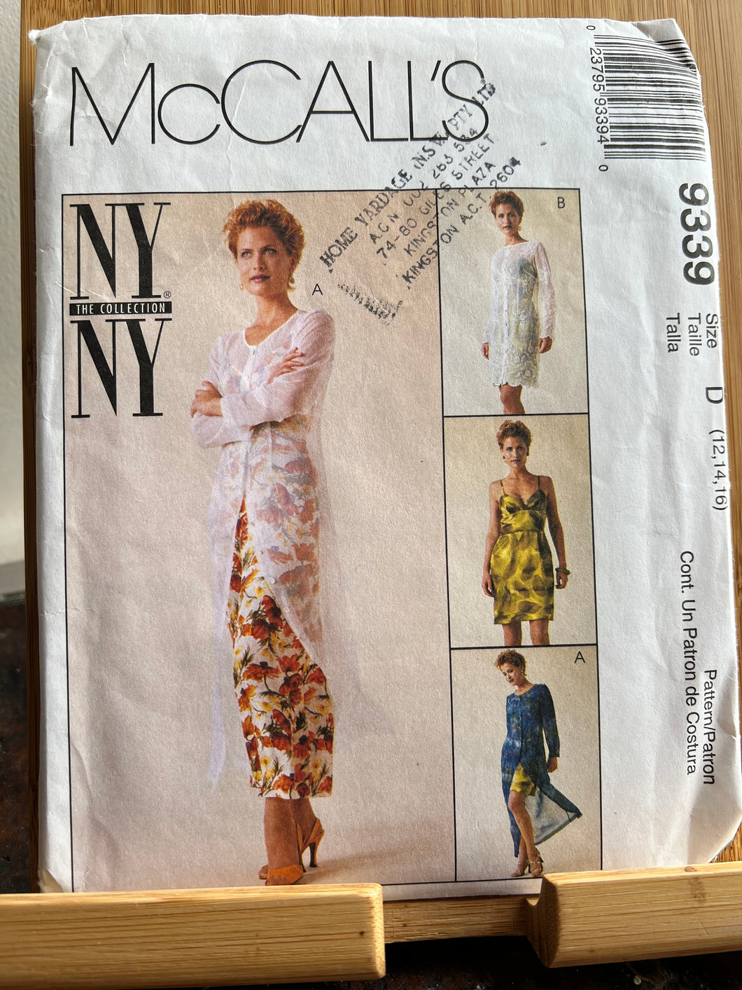 McCall's Pattern #9339  Size 12-14-16