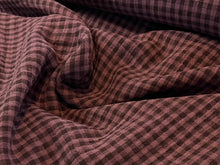 Load image into Gallery viewer, Plum Gingham 100% Cotton Double Gauze  1/4 Metre Price