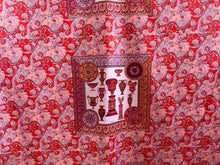 Load image into Gallery viewer, #1099 Designer Red &amp; Coral 100% Cotton Panel Remnant