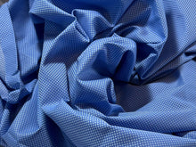 Load image into Gallery viewer, FF#2  Baby Blue White Pin Dot  100%Cotton Italian Shirting Remnant 70% OFF