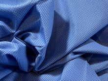 Load image into Gallery viewer, FF#2  Baby Blue White Pin Dot  100%Cotton Italian Shirting Remnant 70% OFF