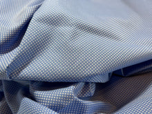 Load image into Gallery viewer, FF#2  Baby Blue White Pin Dot  100%Cotton Italian Shirting Remnant 70% OFF