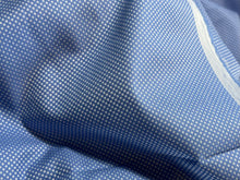 Load image into Gallery viewer, FF#2  Baby Blue White Pin Dot  100%Cotton Italian Shirting Remnant 70% OFF