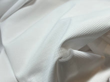 Load image into Gallery viewer, FF#11  White Diamond Pique 100%Cotton Italian Shirting Remnant 70% OFF