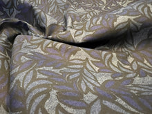 Load image into Gallery viewer, Italian Lightweight Blue Leaves Denim 100% Cotton  1/4 Metre Price
