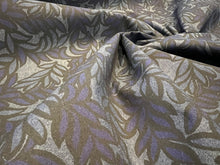Load image into Gallery viewer, Italian Lightweight Blue Leaves Denim 100% Cotton  1/4 Metre Price