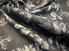 Load image into Gallery viewer, Italian Lightweight Grey Floral Denim 100% Cotton  1/4 Metre Price