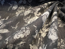 Load image into Gallery viewer, Italian Lightweight Grey Floral Denim 100% Cotton  1/4 Metre Price