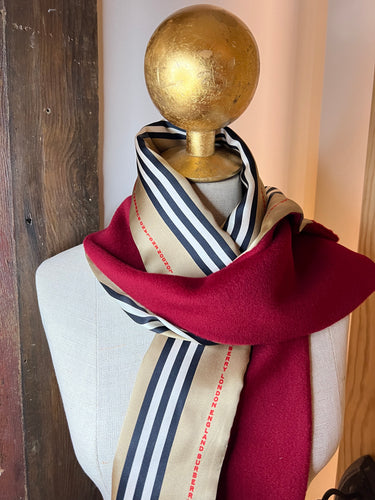 Exclusive Unisex Designer Silk &  Wool/Cashmere Scarf