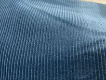 Load image into Gallery viewer, FF#365 Airforce Blue 98% Cotton 2% Elastane Wide Wale Corduroy Remnant 75% Off!! 2x Available