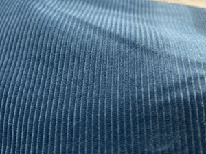 FF#365 Airforce Blue 98% Cotton 2% Elastane Wide Wale Corduroy Remnant 75% Off!! 2x Available