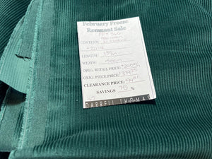 FF#366 Spruce Green 98% Cotton 2% Elastane Wide Wale Corduroy Remnant 75% Off!!