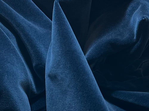 FF#368 Marine Blue 100% Cotton Velvet Remnant 75% Off!!