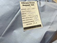 Load image into Gallery viewer, FF#44 Soft Blue 100%Cotton Italian Shirting Remnant 70% OFF