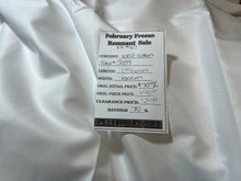 Load image into Gallery viewer, FF#47 White 100%Cotton Italian Shirting Remnant 70% OFF