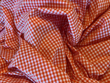 Load image into Gallery viewer, FF#456 Orange Gingham 100%Cotton Italian Shirting Remnant 75% Off!! 2x Available