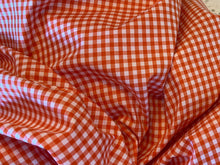 Load image into Gallery viewer, FF#456 Orange Gingham 100%Cotton Italian Shirting Remnant 75% Off!! 2x Available