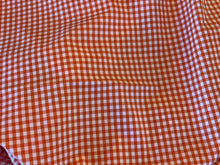 Load image into Gallery viewer, FF#456 Orange Gingham 100%Cotton Italian Shirting Remnant 75% Off!! 2x Available