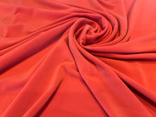 Load image into Gallery viewer, Bright Orange  92% Polyester 8% Spandex Knit.   1/4 Metre Price