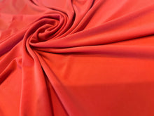 Load image into Gallery viewer, Bright Orange  92% Polyester 8% Spandex Knit.   1/4 Metre Price