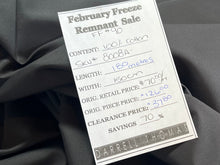 Load image into Gallery viewer, FF#90  Black 100%Cotton Italian Shirting Remnant 70% OFF
