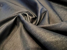 Load image into Gallery viewer, Black Shiny 98% Cotton 2% Elastane Italian Denim.   1/4 Metre Price