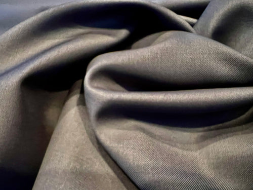 Gunmetal 100% Wool Gabardine Suiting.   1/4 Metre Price