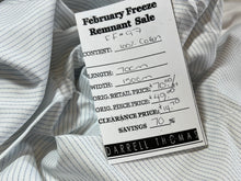 Load image into Gallery viewer, FF#97   Blue Striped 100%Cotton Italian Shirting Remnant 70% OFF
