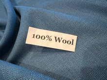 Load image into Gallery viewer, Teal 100% Wool Mesh Suiting.   1/4 Metre Price