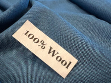 Load image into Gallery viewer, Teal 100% Wool Mesh Suiting.   1/4 Metre Price